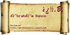 Ábrahám Bence névjegykártya